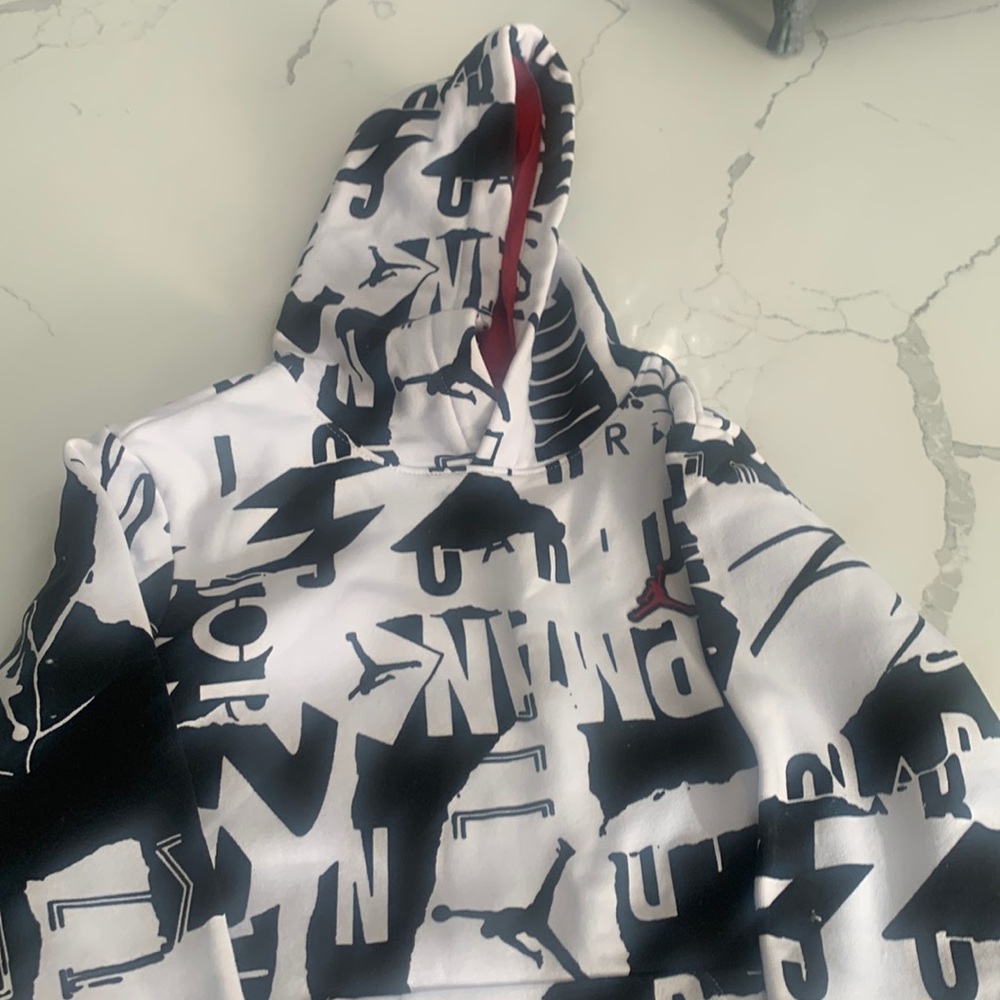 Jordan Black and White Graphic Hoodie